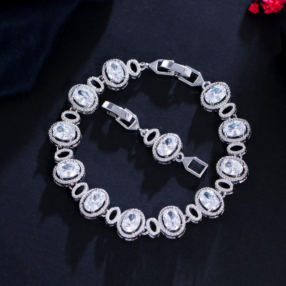 CMM Нежный овальный фиолетовый круглый теннисный браслет с кубическим цирконием