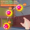 Игрушка с отскоком на запястье с ремешком и эластичным шнуром, удобный дизайн, отскок на запястье, красочные прыгучие мячи с изображением звездного неба для всех возрастов