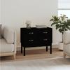 821743 vidaXL Console Cabinet Black 90x40x78 Cm Solid Pine Wood