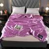4 STYLES 1pc Silky Cooling Silk Blanket Thin Quilt Smooth Blankets Solid Comforter Bed Cover Single/Queen/King Size