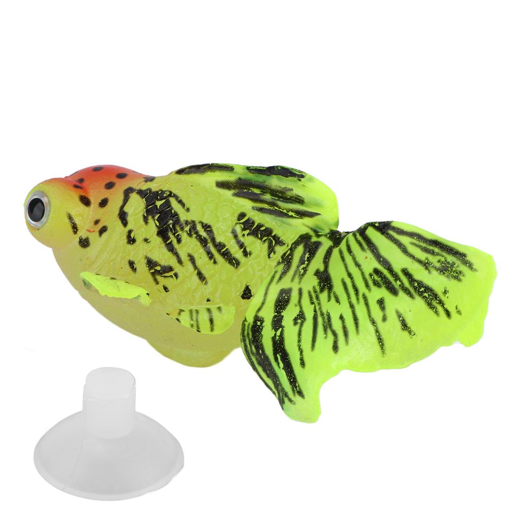 Artificial Fish Glowing Effect Silicone Simulation Gold Fish for Fish Bowl Simulation Animal