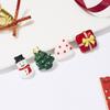 3 шт./компл. рождественские броши винтажные праздничные милые мультяшные геометрические невыцветающие декоративные броши с бумажной карточкой Санта-Клауса