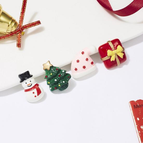 3 шт./компл. рождественские броши винтажные праздничные милые мультяшные геометрические невыцветающие декоративные броши с бумажной карточкой Санта-Клауса