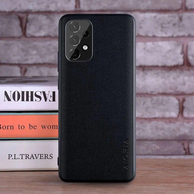 Чехол для Samsung Galaxy A53 A73 A33 A23 A13 5G, роскошный текстильный кожаный чехол для телефона из кожи для Samsung Galaxy A53, чехол Funda