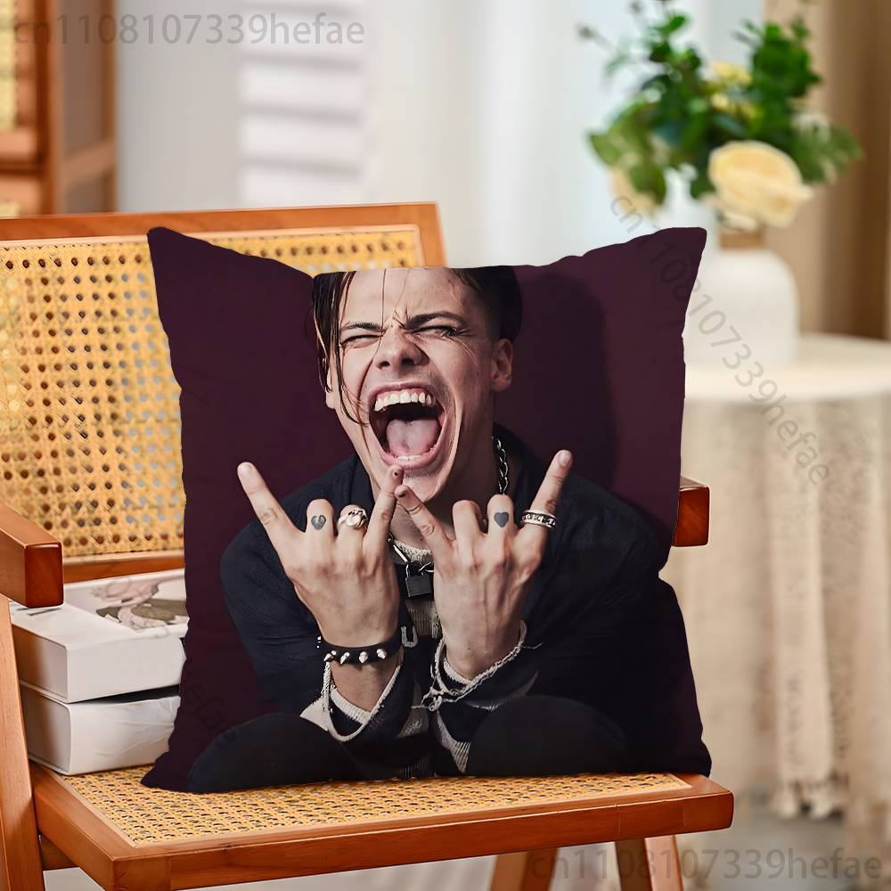 YYungblud Singer YB Print Polyester Pillow Case for Valentine gift Home Sofa Cushion Cover Decoration Custom