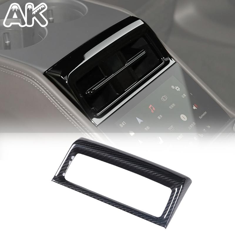 For Porsche Panamera 976 2024-2026+ Real Carbon Fiber Car Rear Air Outlet Frame Cover Decorative Car Interior Accessories