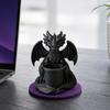 Горшок для цветов со встроенными дренажными отверстиями, 3D-печатный держатель для ручек в форме дракона, Уличный цветочный горшок для небольших зеленых растений
