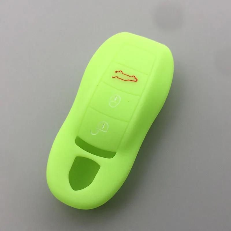 ADB2 Car Key Fob Holder Cover Case For Porsche Cayenne 911 996 Panamera Macan silicone Car Protection Shell Auto Accessories Styling