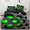 3D Honeycomb King Queen Duvet Cover Solid Geometry Bedding Set For Teens Adult Psychedelic Abstract 2/3pcs Polyester Quilt Cover