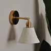 Japanese Brass Mirror Front Wall Lamp Nordic Simple Bedroom Bed Retro Japanese Tea Room Mountain Shadow Ceramic Wall Lamp
