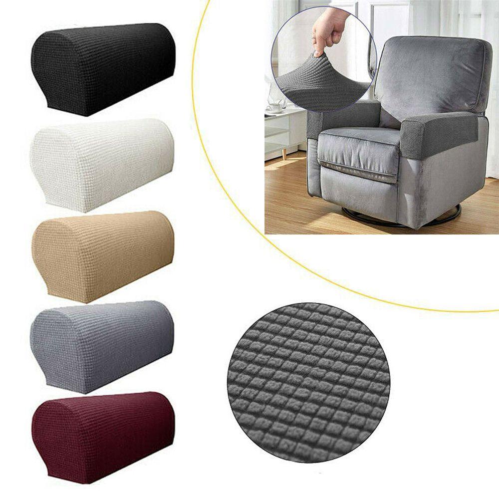 2PCS High Quality Furniture Stretchy Home & Living Couch Arm Protector Sofa Cover Armrest Covers
