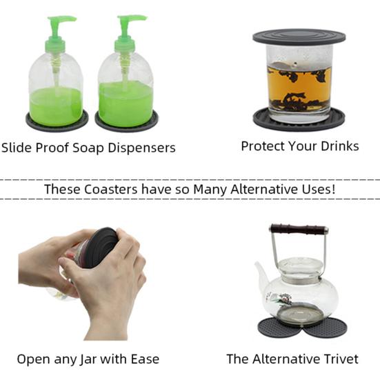 Удобная противоожоговая теплоизоляция, многоразовая силиконовая чашка, подставка для напитков, кухонные принадлежности, подставка для напитков