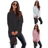 Women Casual Shirt Lapel Long Sleeve Single Breasted Shirt Tops Solid Color Loose