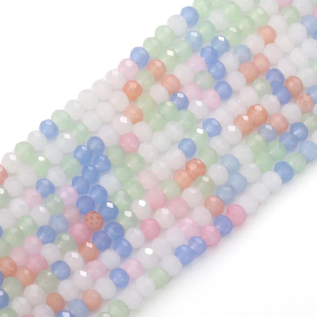 120 шт. стеклянные бусины поверхностные плоские интервальные хрустальные бусины для самостоятельного изготовления браслетов, ожерелий, ювелирных изделий, украшений