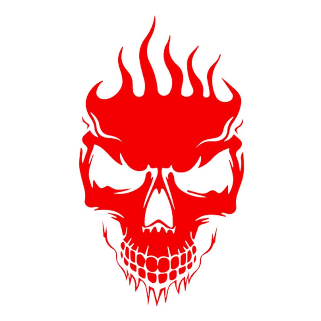 Car Skull Sticker, Skull Sticker, Decal - Waterproof Car Reflective Decal with Skull Design