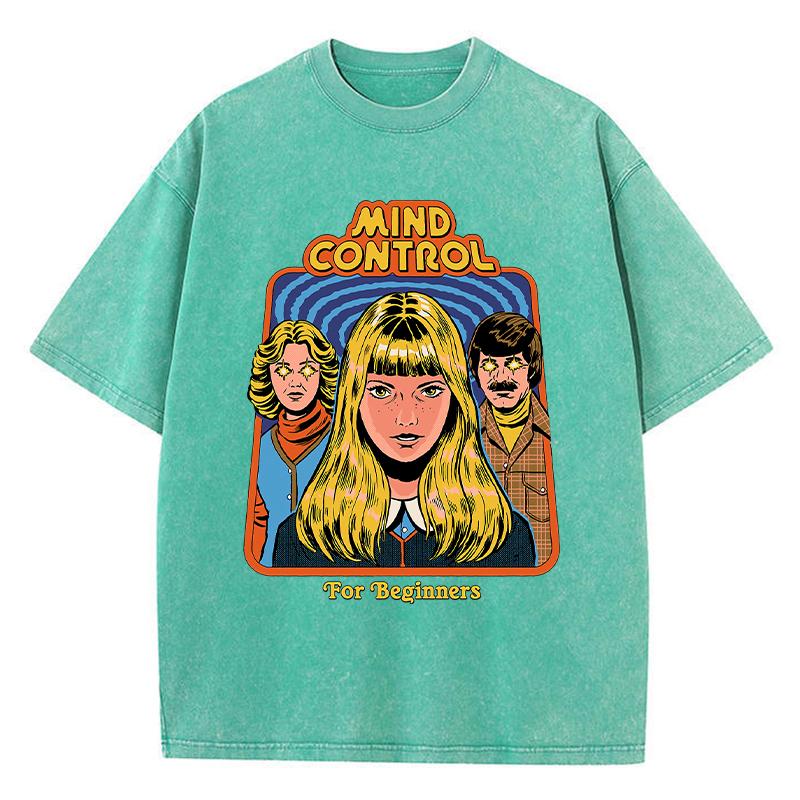 Mind Control Cartoon Printing Women Wash Clothes Tshirts Street Breathy Tee Tops Cool Summer T Shirts Female