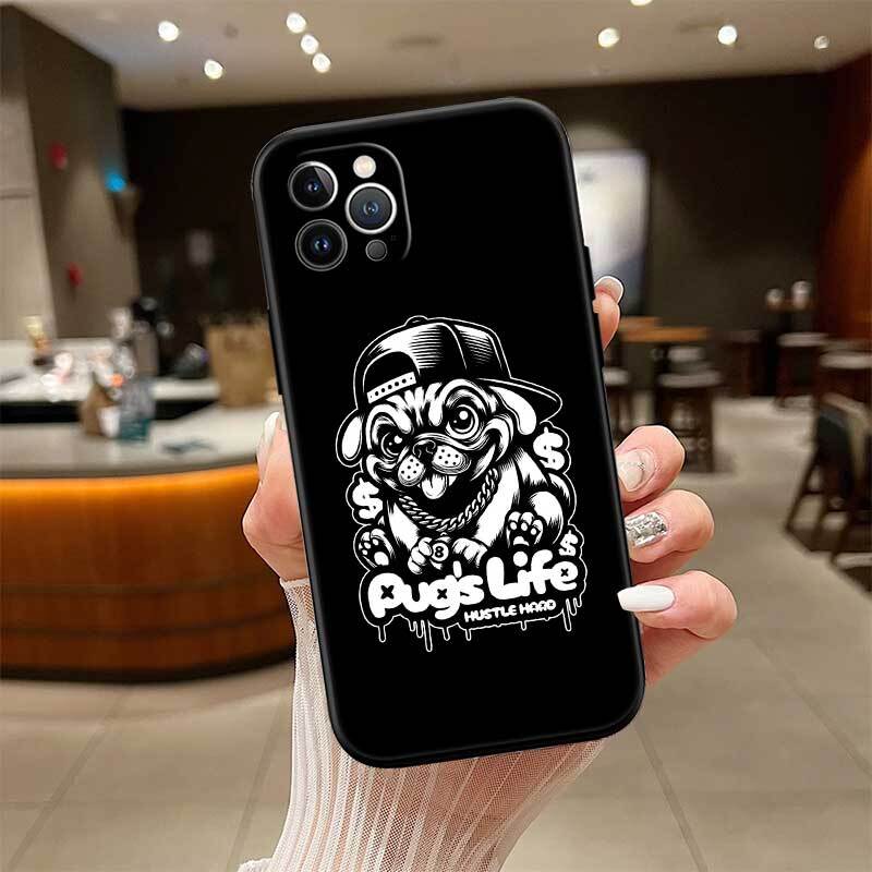 Cute Pug Dog Case for Samsung M55 M35 M15 A02 A05S A05 A06 A15 A12 A13 A10 A16 A20 A22 A24 A25 A30 A31 A32 A33 A35 A42 A50