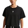 Dri-Fit Кобе Свободный крой Круглый вырез Баскетбольная укороченная футболка с коротким рукавом Быстросохнущая Женские топы IO8290-010