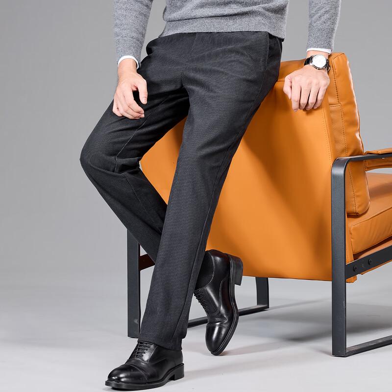 Мужские плотные вельветовые брюки прямого кроя в стиле business casual Sugus