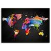 Canvas Print Coloured World Map