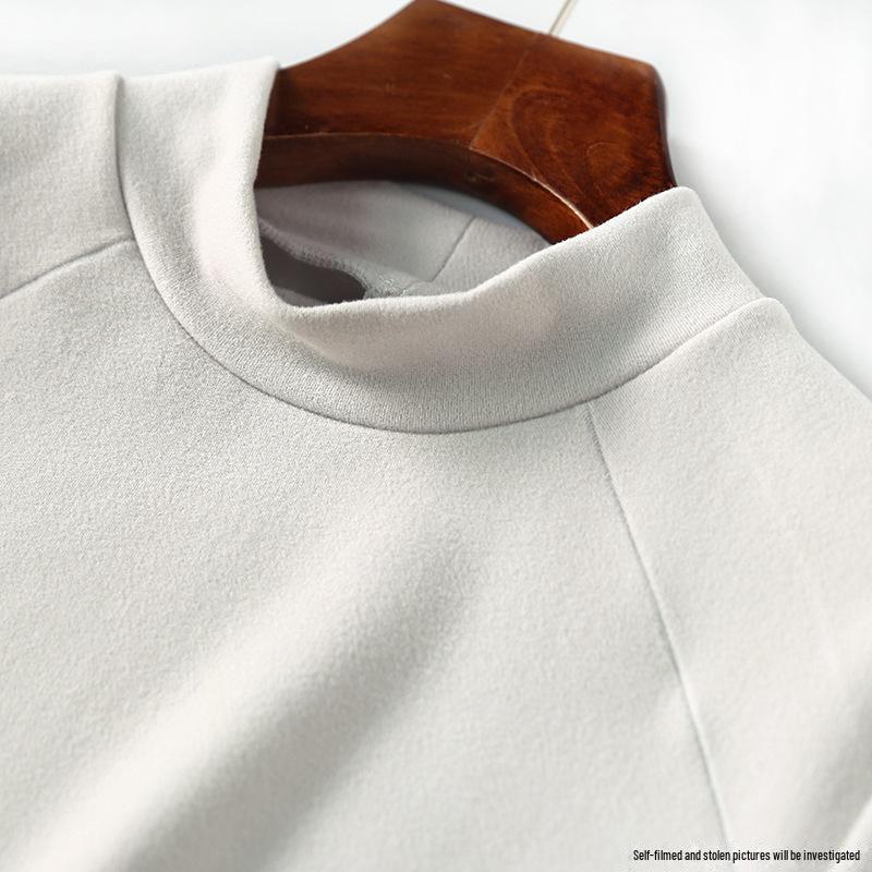 Мужская самонагревающаяся бархатная рубашка с длинным рукавом и начесом, водолазка для осени/зимы