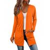 Женский кардиган с длинным рукавом, повседневная куртка с карманами, топ