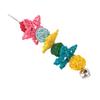 Parrot Chew Toys Fun Interactive Bird Cage Bite Toys with Bell for Small Parrots Parakeets Conures Cockatiels Love