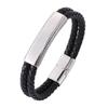 Fashion Men Genuine Double Layer Braided Leather Bracelet Male Bracelets Bangles