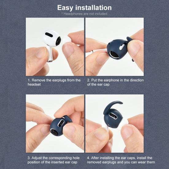2Pcs Anti-lost Anti-slip Soft Earcaps Earphone Protective Cover for AirPods Pro
