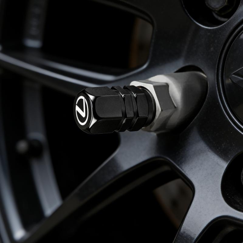 4pcs/set Car Wheel Tire Valve Caps Tyre Stem Covers Accessories For Lexus RX330 Fsport IS200 IS250 RX350 GX NX300h Ct200h ES300h