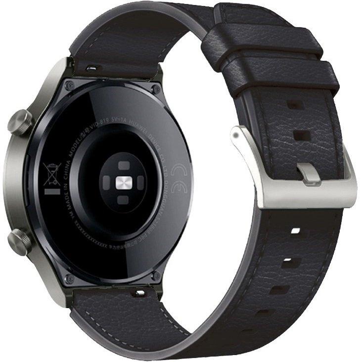 Universal Leather Strap 22mm, Grained Texture, Black