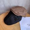 Suede Simple Beret With Solid Color Design For Windproof Warm Winter Wear