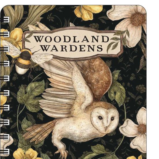 Еженедельник Woodland Wardens 2026, блокнот на спирали с обложкой на тему природы, 17-месячный