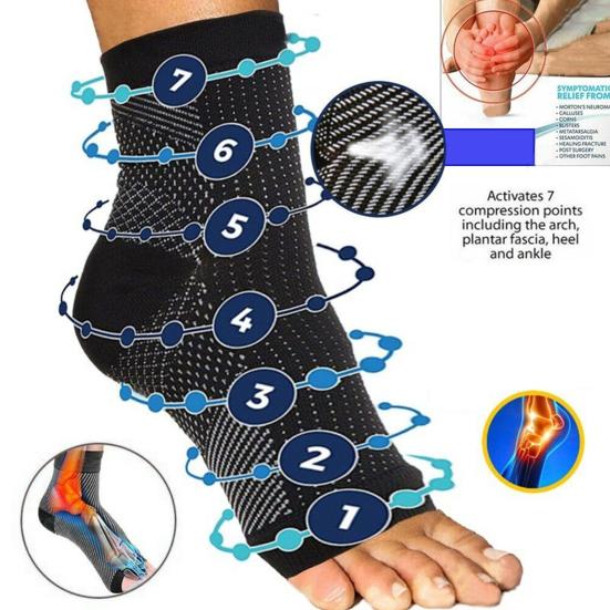 1 пара компрессионных носков, дышащие, очень мягкие, впитывающие пот, носки без пальцев для фитнеса, езды на велосипеде и бега