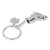 Metal Keychains Cute Shaped Fashionable Skiing Style Key Rings for Competition Souvenirs