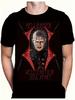 Унисекс футболка Hellgate Pinhead Готический Хоррор Принт Лица Пинхеда Текст «Мы вырвем твою душу» Круглый вырез Повседневная футболка
