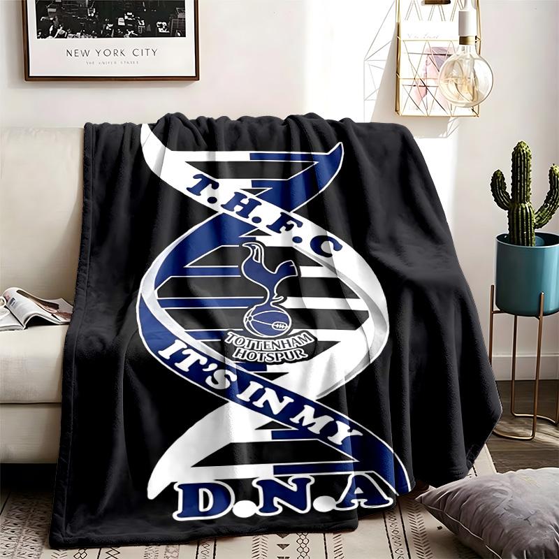 Tottenham Hotspur FC Theme Personalized Outdoor Flannel Blankets Soft And Suitable For All Seasons Perfect For Sofas Beds And Camping