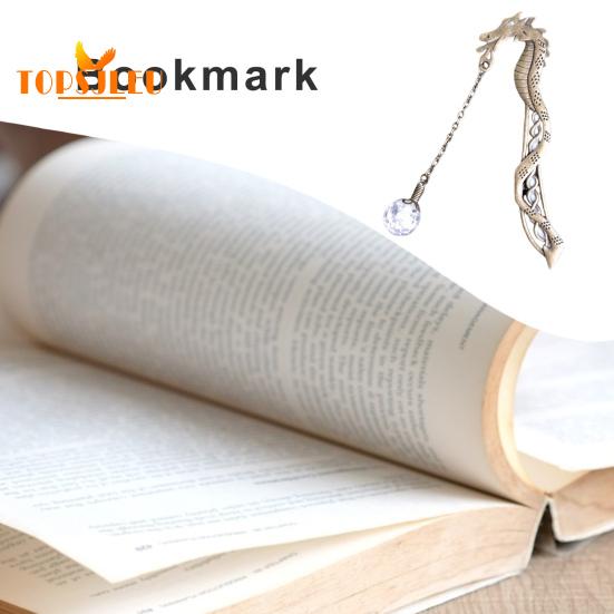 Закладка в винтажном стиле, дизайн металлического дракона, светящиеся бусины, устойчивая к выцветанию, легко чистящаяся закладка