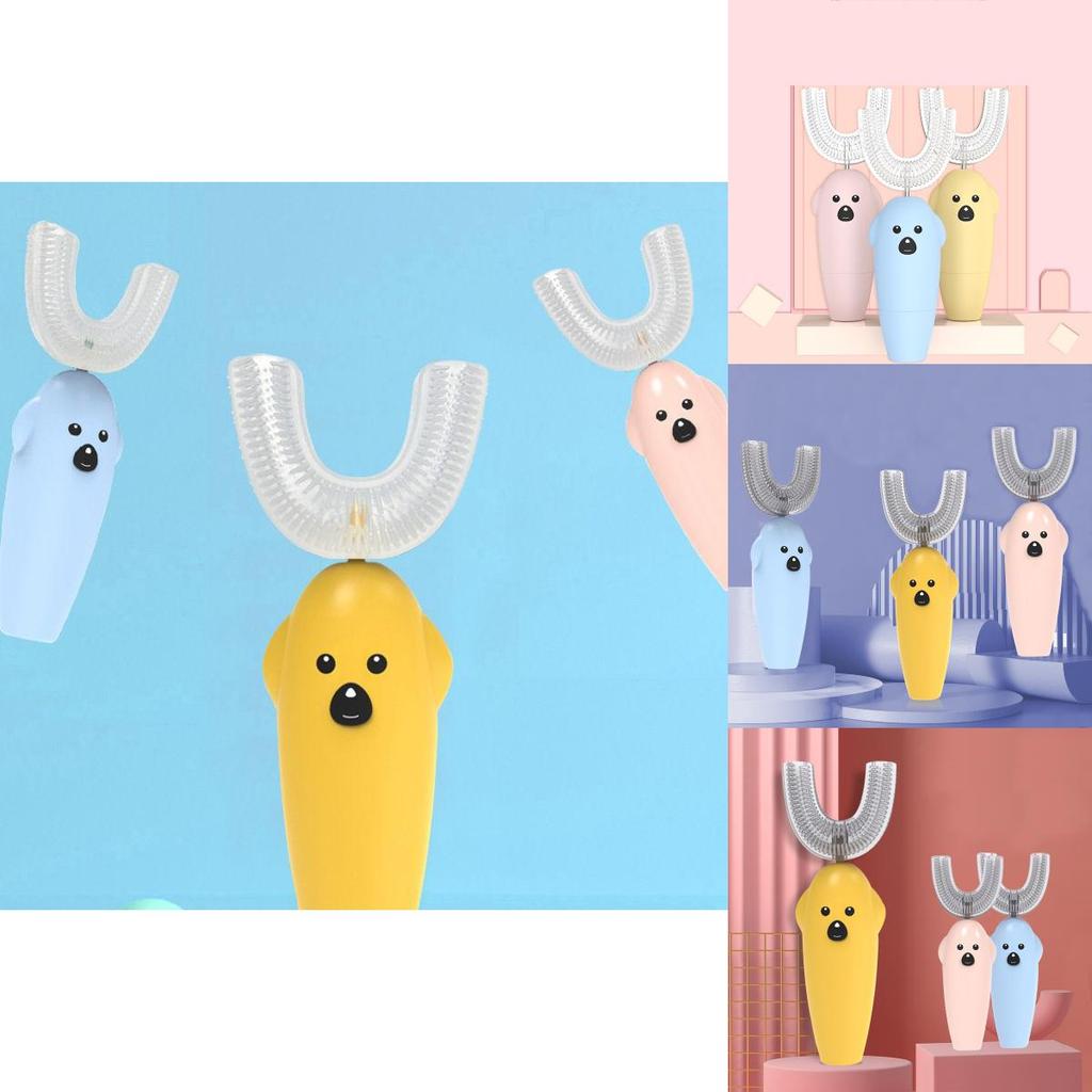 Нежная электрическая зубная щетка для детей с безопасным силиконовым дизайном и автоматической функциональностью