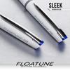 Pentel Floatune Роллер с линией средней толщины, черные чернила, 0,8 мм, упаковка 4 шт.
