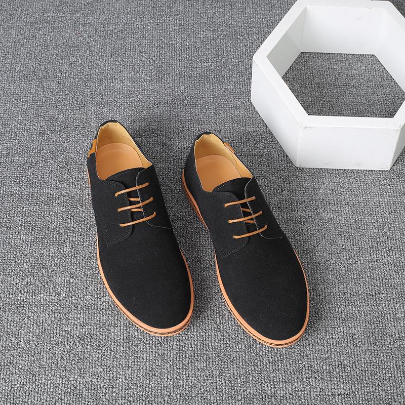 Fashion Spring Suede Leather Men Shoes Oxford Casual Shoes Classic Sneakers Comfortable Footwear Dress Shoes Large Size Flats685