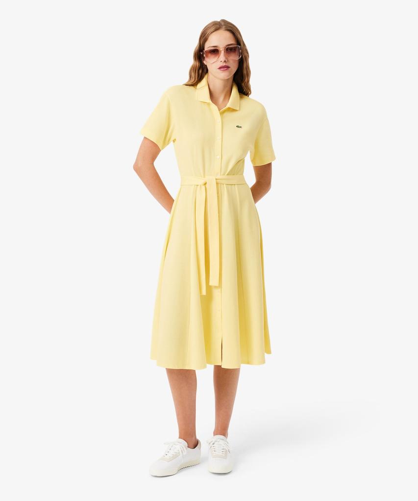 LACOSTE Женское приталенное платье-поло с поясом Ef9621-56G 107