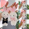 11cm Creative Rabbit Key Fob Three-dimensional PP Cotton Filling Hanging