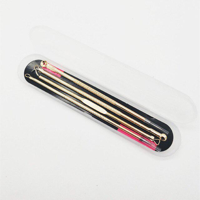 4Pcs/set Acne Blackhead Removal Stainless Pimple Spot Comedone Extractor Beauty Face Clean Care Tools Facial Pore Cleanser