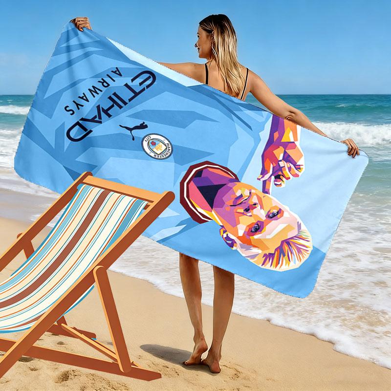 Haaland Apex Print Beach Towel, Large Soft Quick Dry Towel for Beach Camping Swimming