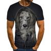 Summer Round Neck 3D Pet Dog Print Top Fashionable Casual Short Sleeved Men's T-shirts