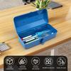 Large Metal Tool Storage Box with Handle for Workshop Portable Tool Case with Lid Locking Organiser Box for Hardware Part