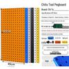 Настенная перфорированная панель Chi Tu Tools - Органайзер для хранения с квадратными отверстиями и крючками