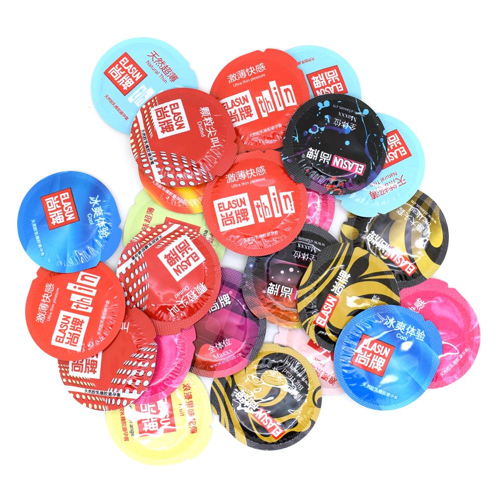 ELASUN 24 шт. 8 типов ультратонкие презервативы лед и огонь безопасный контрацептивный презерватив для мужчин, секс-товары для взрослых секс-игрушки