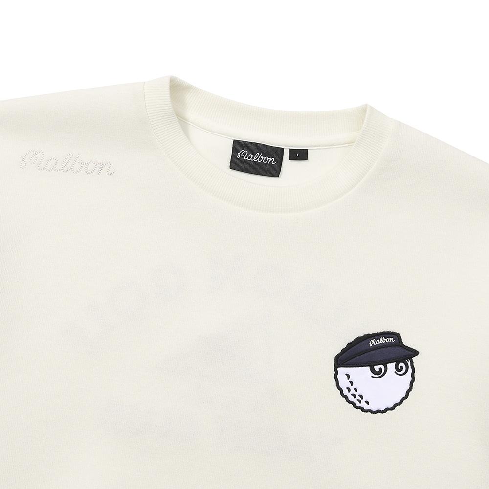 MALBON GOLF Airy Round Long Sleeve T-Shirt Ivory (Man)
